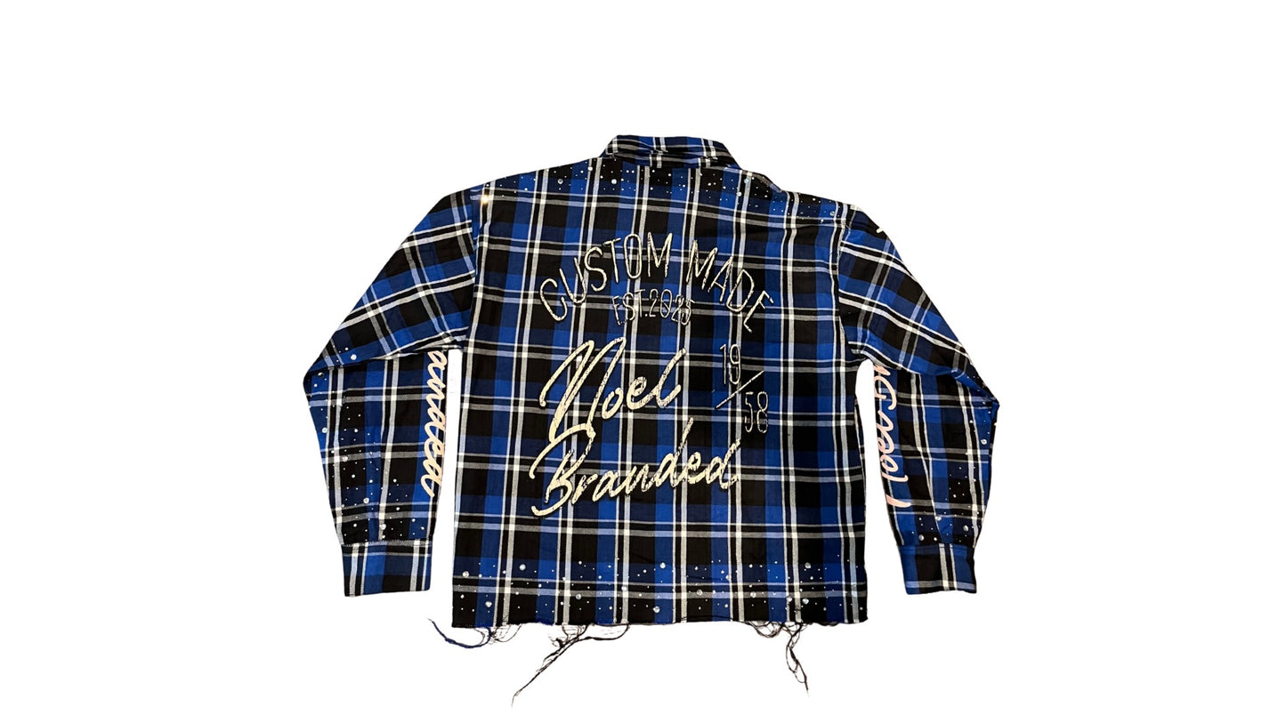 Noel Flannel T-Shirts Blue